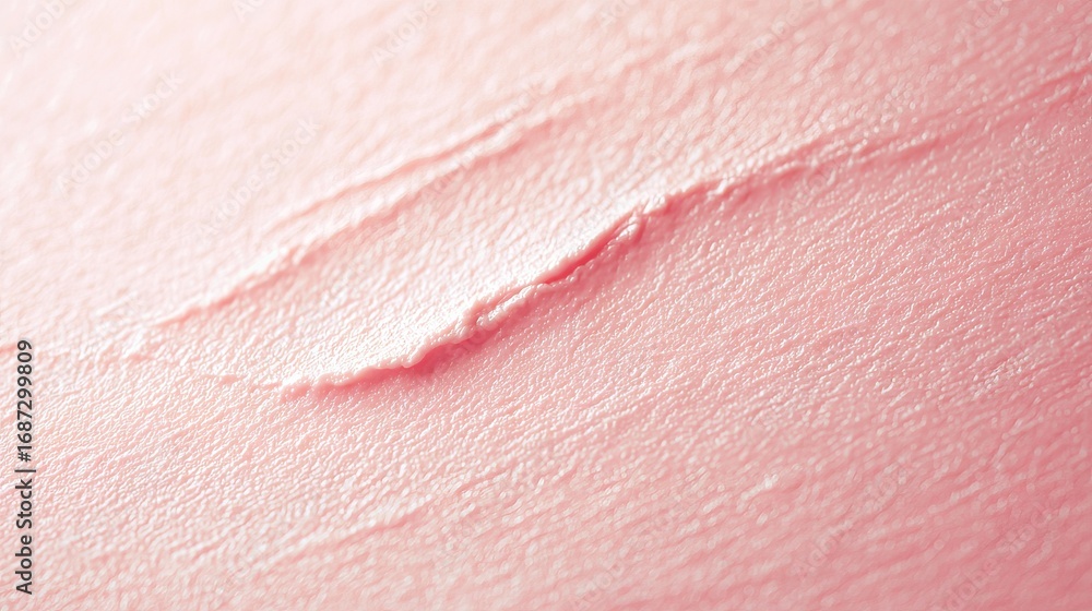 Poster close-up view of textured pink surface with subtle grooves and lines, showcasing the intricate detai