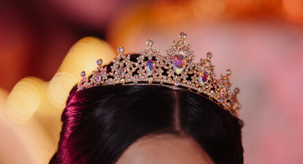 beautiful woman with princess crown