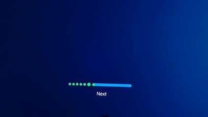 Minimalistic Blue Background with a Digital Loading Bar