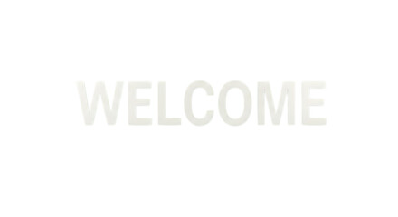 Make guests feel welcome with this bold modern white welcome text overlay, great for a website banner, reception area sign, or friendly digital greeting