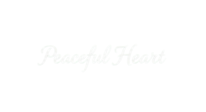 Embrace serenity with 'Peaceful Heart' script, perfect for wellness brands, mindful living blogs, and inspirational designs that promote inner calm