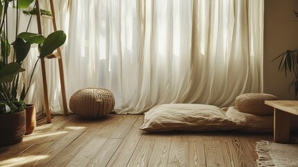 Cozy beige interior room