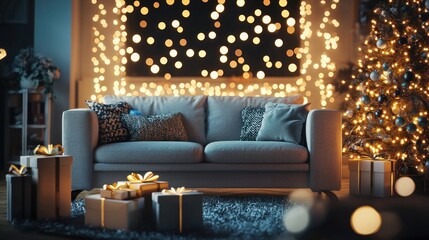 Christmas living room scene