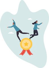 Professional or expert who success and win award, best office employee or specialist with skills to achieve goal.about a man and his life.