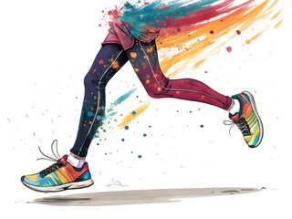 roller skating  illustration isolated on white background. PNG Transparent file type with high definition quality And vibrant color grading Available.