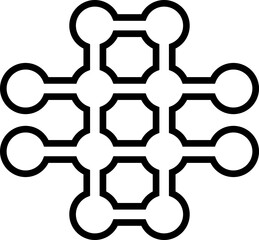 Structured pattern of dots connected by contour lines forming an abstract geometric composition.