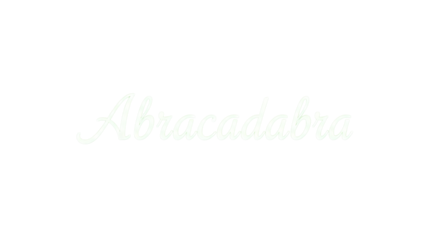 Abracadabra magical spell typography for fantasy themed designs, perfect for Halloween, witches, wizards, and magical events, glowing text effect