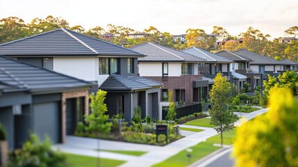 Suburban homes row