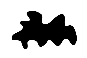 Black abstract blob splash shape