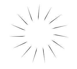 Obraz premium Black starburst radial rays outline with sharp pointed lines for highlights, overlays, retro effects, posters, and abstract creative designs
