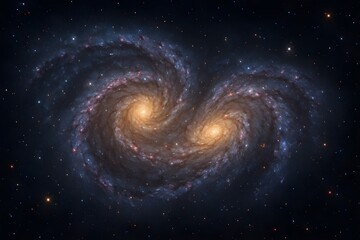 Two galaxy combined each other 