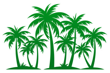 Obraz premium palm tree on white background