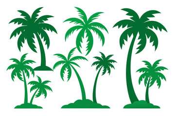 Obraz premium palm trees set