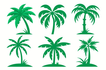 palm trees set
