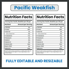 Pacific Weakfish Ocean Fish Vector Design