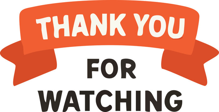 Orange banner with 'Thank You For Watching' text