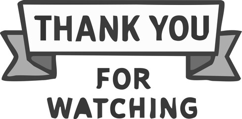 Hand-drawn style appreciation for video viewers.