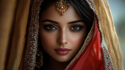 Woman portrait with veil