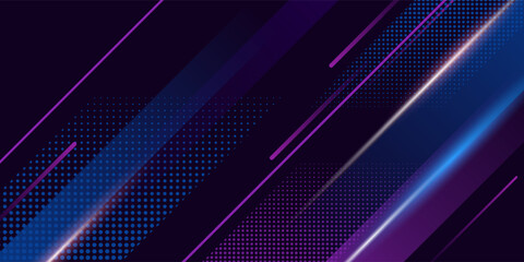 Modern stylish abstract geometric blue dotted banner pattern background