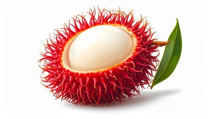 rambutan on white background
