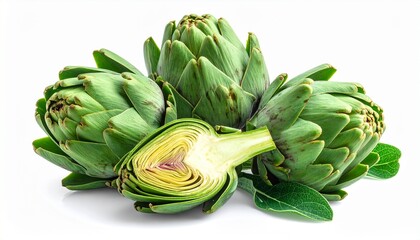 artichoke on a white background
