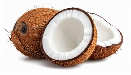coconut on white background