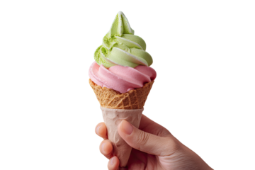 Hand holding a double-scoop ice cream cone (2)