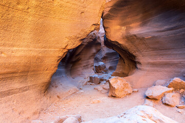 Barranco De Las Vacas slot canyon - Gran Canaria Spain