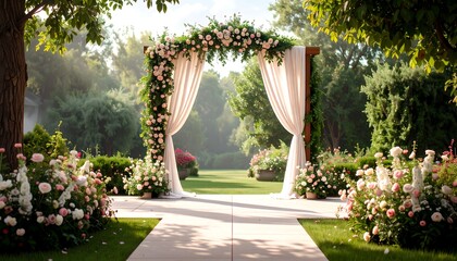 Wedding Archway in Garden Setting