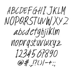 Handwritten brush alphabet with modern calligraphy style. Perfect for logos, posters, invitations, quotes, branding, and creative typography projects.