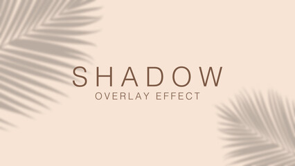 Shadow overlay effect. Transparent soft light and shadows from branches, plant, foliage and leaves. Mockup of transparent leaf shadow overlay effect and natural lightning. Vector background. © Zico Andozezva