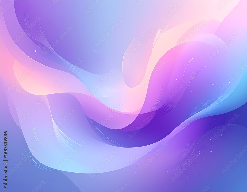 Canvas Prints dreamy abstract background featuring modern fluid wave design. purple and blue gradient light effect