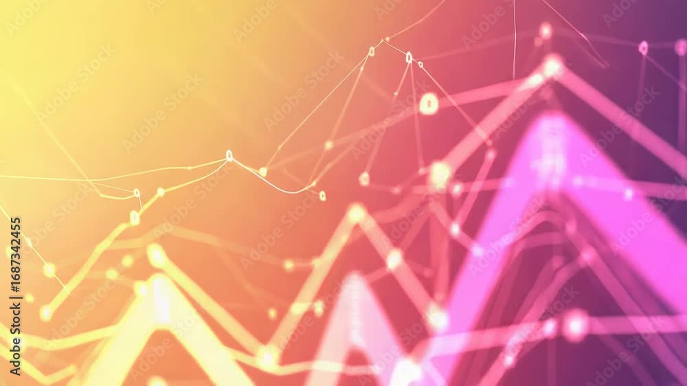 Aufkleber abstract technology background connecting data points with lines and nodes