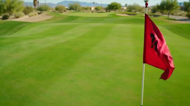 Golf flag showing par