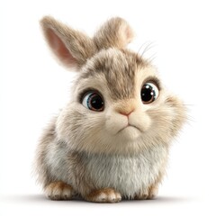 Obraz premium A rabbit with a sad face