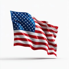 Fototapeta premium A red, white, and blue American flag