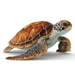 A turtle is laying on its back