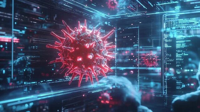 Digital virus entering computer system through code injection