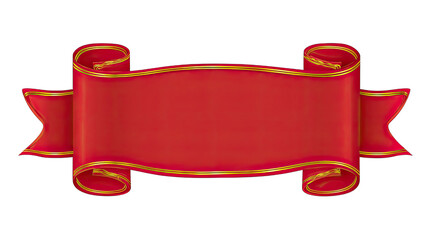 Red ribbon banner.  Elegant design