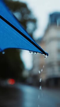 raindrops falling on an umbrella, rain