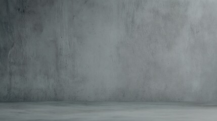 Minimalist concrete interior with smooth floor and textured wall, showcasing contemporary architectural design.