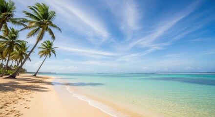 Serene Turquoise Beach Background
