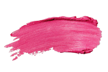 Vibrant pink lipstick smudge