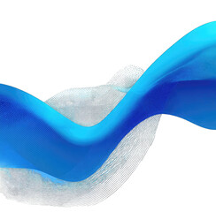 Abstract flowing water and a stone