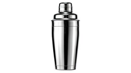 Obraz premium Polished stainless steel cocktail shaker