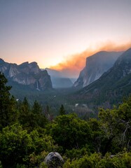 Yosemite Valley Sunset Haze