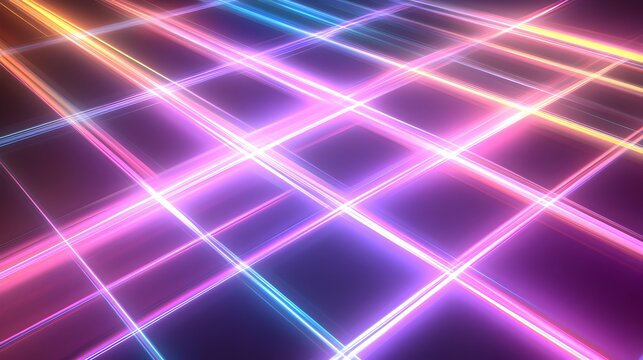 A colorful background with purple and pink lines