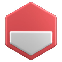 Price tag. Price label. 3D illustration.