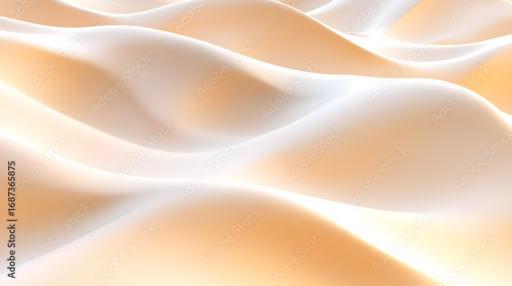 Poster a white and tan background with a wave pattern