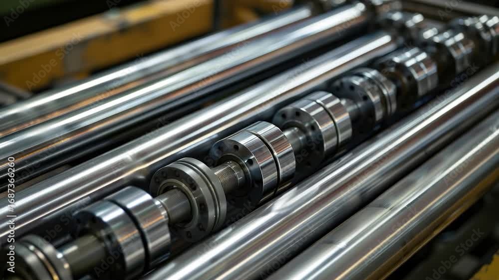 Aufkleber a close-up shot of a machine in a factory setting